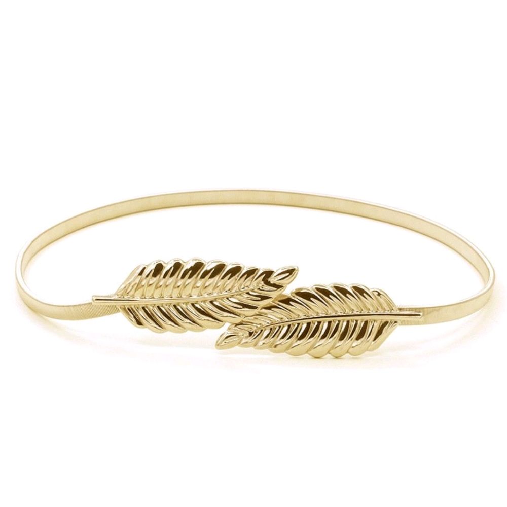 Leaf shape buckle elastic belt.